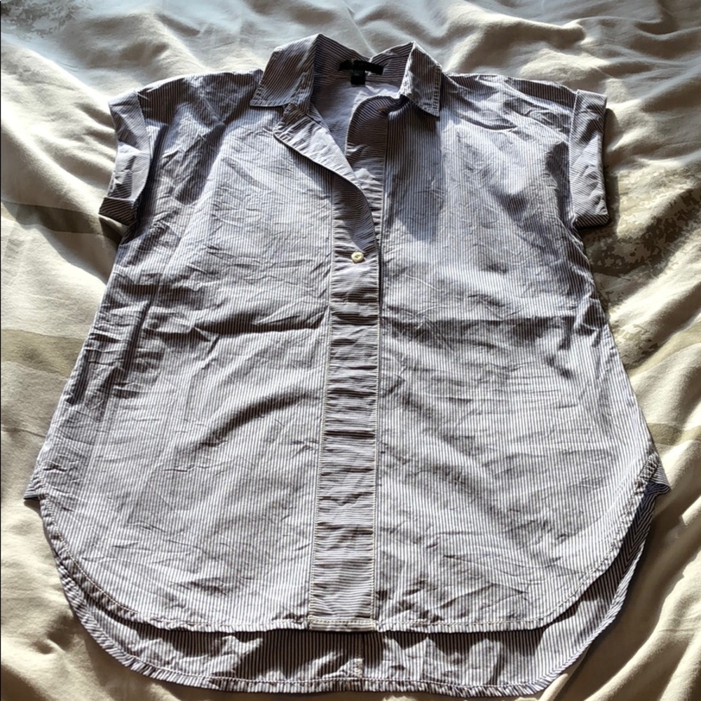 Jcrew micro stripe tunic. Blue and white.